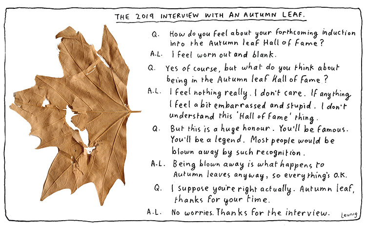 Autumn leaf interview